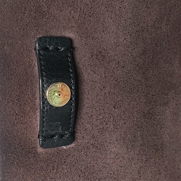 Derby coach black leather tote bag with brown interior two strap shoulder bag - Picture 8 of 10